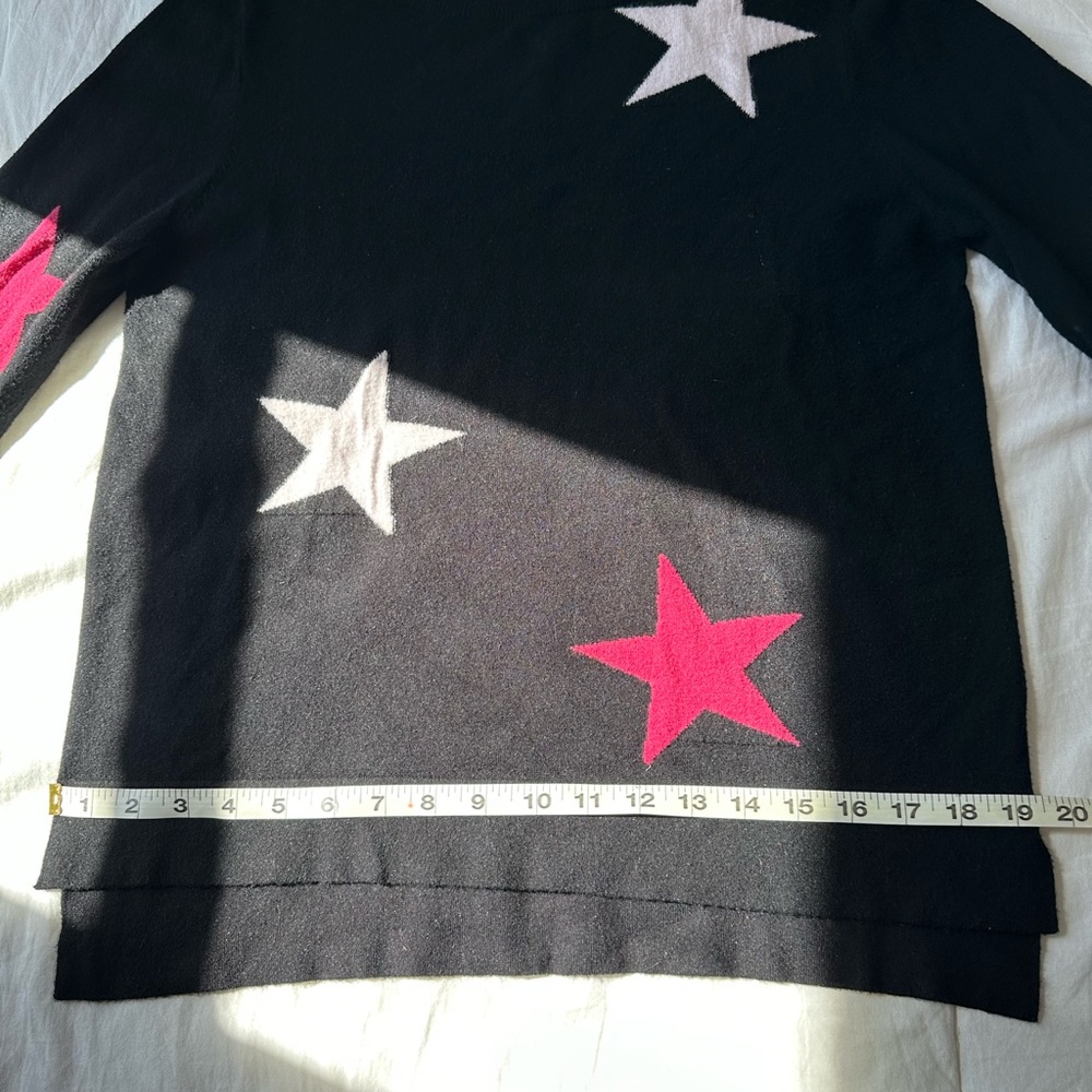 THML Black Sweater with Pink and White Stars - Picture 7 of 12